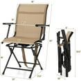 thumbnail image 3 of YYEAN Hunting Chair, 360 Degree Swivel Hunting Blind Chair with Carry Handle, 330 lbs Capacity, Comfortable, Waterproof, Portable and Silent Folding Dove Hunting Chair for Blinds-Brown, 3 of 11