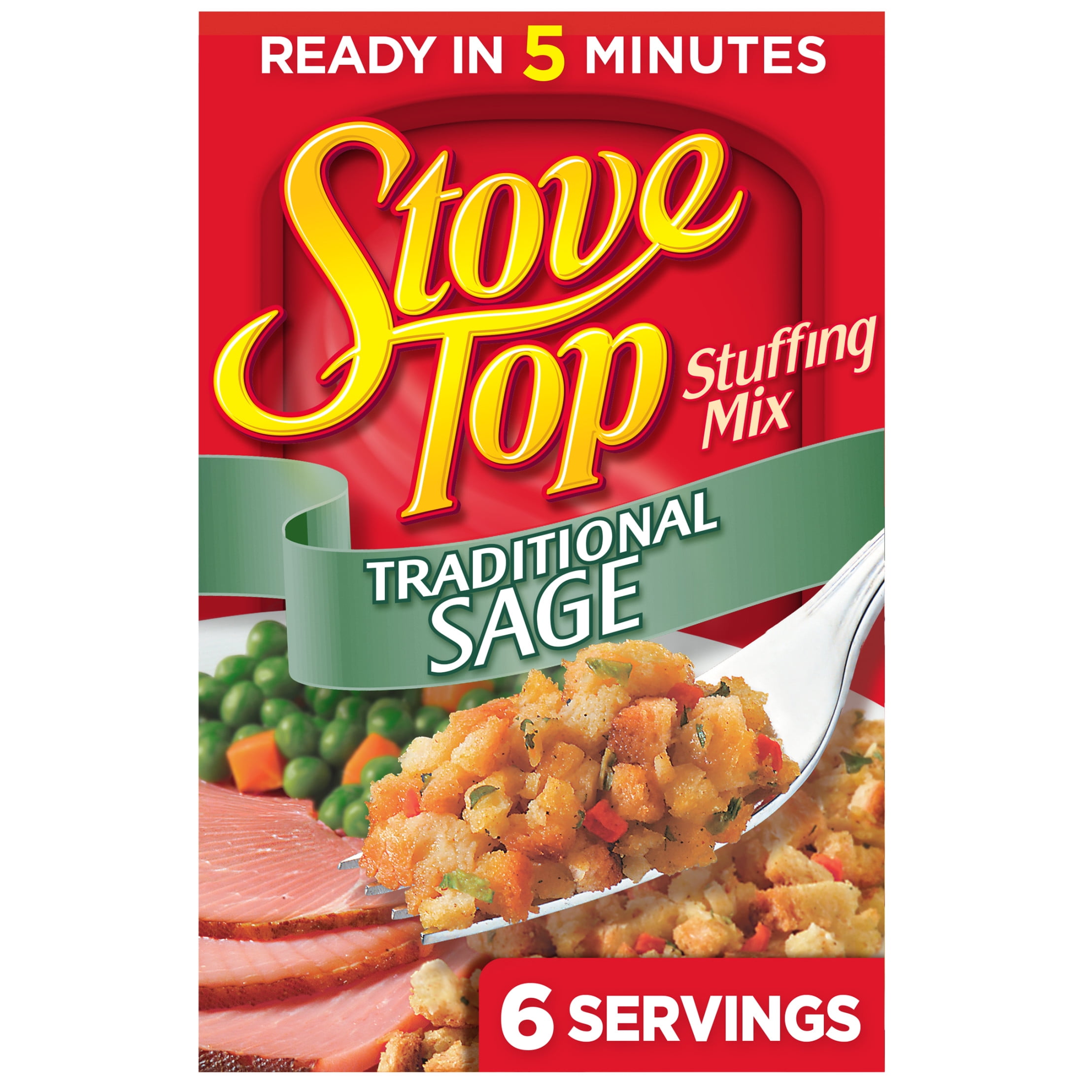 (12 pack) Stove Top Traditional Sage Stuffing Mix Side Dish, 6 oz Box
