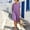B_ Purple, variant on PRINxy Women's V Neck Short Sleeve Midi Dress with Pockets Casual Loose Cotton Linen Summer Dress for Daily Errands Outdoor Walks Mint Green XL