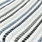 Mainstays Coastal Stripe Indoor Runner 20 x 60 – Blue, White & Black