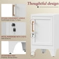 thumbnail image 4 of Metal Cabinet, 23.6" H Metal Storage Locker with Locking Door and Adjustable Shelves, Small Locker Cabinets for Office Garage School Gym, White, 4 of 7