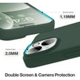 thumbnail image 3 of Silicone Case Designed for Apple iPhone 15 Plus Liquid Silicone Case, 5 in 1 Bundle Phone Case with 2 Clear Tempered Glass and 2 Camera Lens Shockproof Case for Apple iPhone 15 Plus,Green, 3 of 7