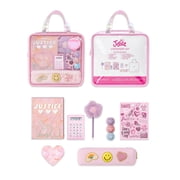 Justice Pink Tote Stationery Set, 10 Piece Unisex Handbag Set for Children Ages 6 and up
