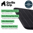 thumbnail image 3 of GORILLA GRIP Bathroom Rug, Soft Absorbent Memory Foam Shower Floor Mat, 30x20 Black, 3 of 10
