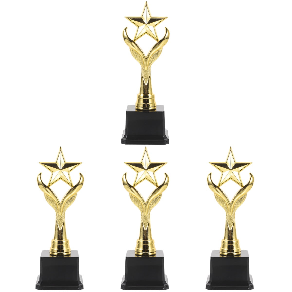 4 Count Awards Trophies for Adults Kids Trophy Winner Student Child Golden