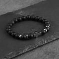 thumbnail image 2 of RSAMD 2023 New Cross Beaded Rosary Adjustable Black Lava Bead Men Fashion Bracelets-12-Pisces（2/20～3/20）, 2 of 6