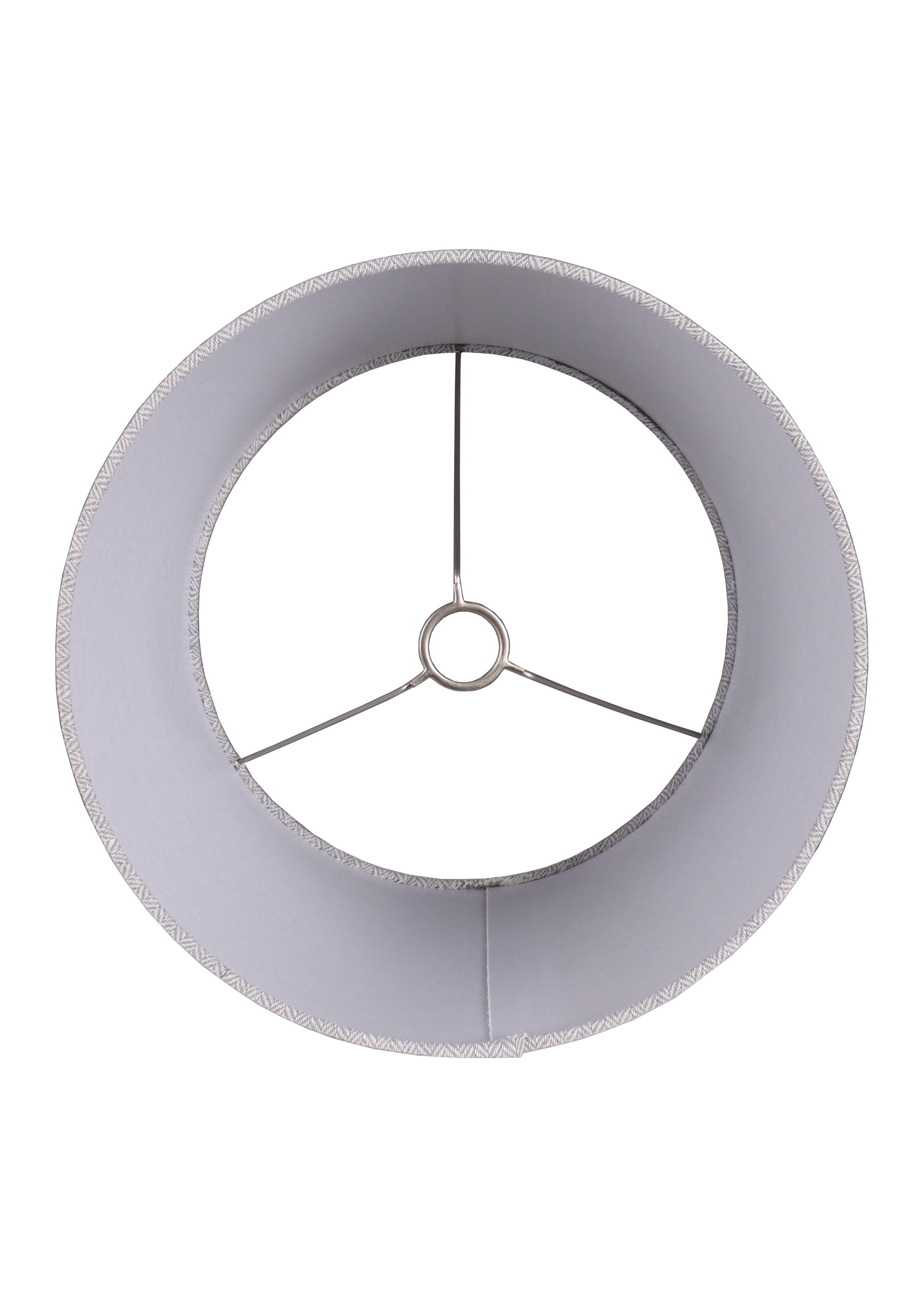 Simplee Adesso Beige Fabric Uno Modified Drum Lamp Shade, 10"H x 14"D, Transitional Styling, Ideal for Office and Dorm