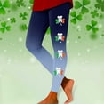 thumbnail image 2 of Mepaouo St. Patrick's Day Tights Women Shamrock Leggings High Waist Yoga Pants Trousers Sizes S-2X, 2 of 5