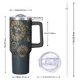 thumbnail image 2 of Starry 40oz Tumbler with Handle and Straw, Large Capacity Travel Cup for Hot & Cold Drinks, Double Walled Vacuum Insulated Cup,Birthday Gifts for Women Girls, Solar, 2 of 6