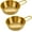 Gold, variant on 2Pcs Makgeolli Bowls, 304 Stainless Steel Korean Traditional Bowls Round Rice Bowl Wine Cup with Handle, Hiking Soup Dish Food Bowl Camp Cup (Large: 20oz, 5.5inch, Silver)