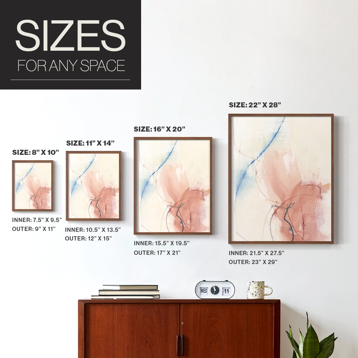 Barxan II Framed Print in Brown Solid Wood Framed Print No Nail Hanging