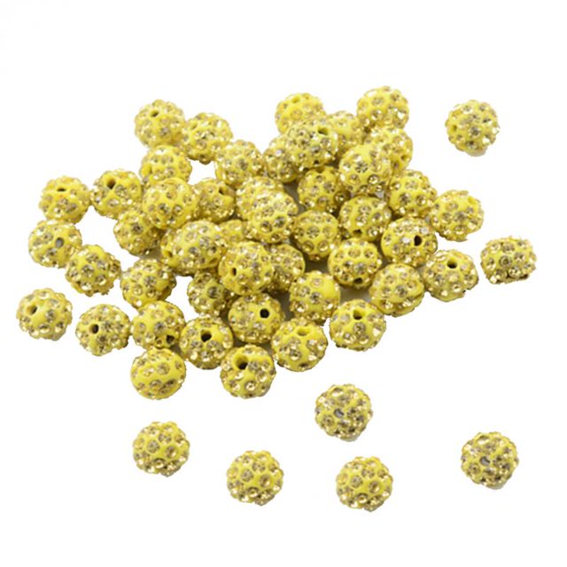 50 Piezas Granos de Espaciador de Arcil Cristal para Pavimentar Fabricante de Joyería BLESIY Granos de la arcilla