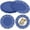 Blue, variant on 100 Pack Round White Paper Doilies 13.5 Inch Lace Paper Place Mats Rustic Scallop Edged Disposable Paper Table Covers for Food Cakes Crafts Party Weddings Decor