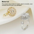 thumbnail image 3 of Minnieouse Anillo ajustable con apertura de moda para niña, anillos de decoración personalizados, joyería de circón para boda, fiesta, fiesta, viaje Ropa, zapatos y accesorios Miscelánea Oro Minnieouse AP018191-02, 3 of 6