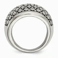 thumbnail image 2 of White Stainless Steel Ring Band Fashion Polished and Antiqued, 2 of 6