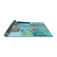 thumbnail image 2 of Ahgly Company Indoor Round Patchwork Light Blue Transitional Area Rugs, 8' Round, 2 of 4
