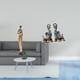 thumbnail image 2 of Figura africana de mujer, estatua de , obra de arte, decoración del hogar, escultura de dama tribal, adorno de resina moderno, arte artesanal, 2 of 8