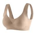 thumbnail image 2 of Kyusrd Full Coverage Bras For Women Fixed Cup Seamless Lifting Gathering Sagging Without Steel Ring Nursing Bra Color Block Oversized Soft Breathable Comfortable Beautiful Back Sports Bra, 2 of 2