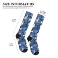 thumbnail image 5 of Socks Calf Pressure Socks Breathable Moisture Absorbent 11.8in×7.9in Full Print Designed For Hiking Walking Sports Snake Skin Print Style Doderblue_4 2 Black-2, 5 of 8