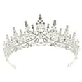 thumbnail image 5 of SEWCHICS Rhinestone Wedding Crown Zinc Alloy 1Pack 6.29X5.89X2.75in, 5 of 8