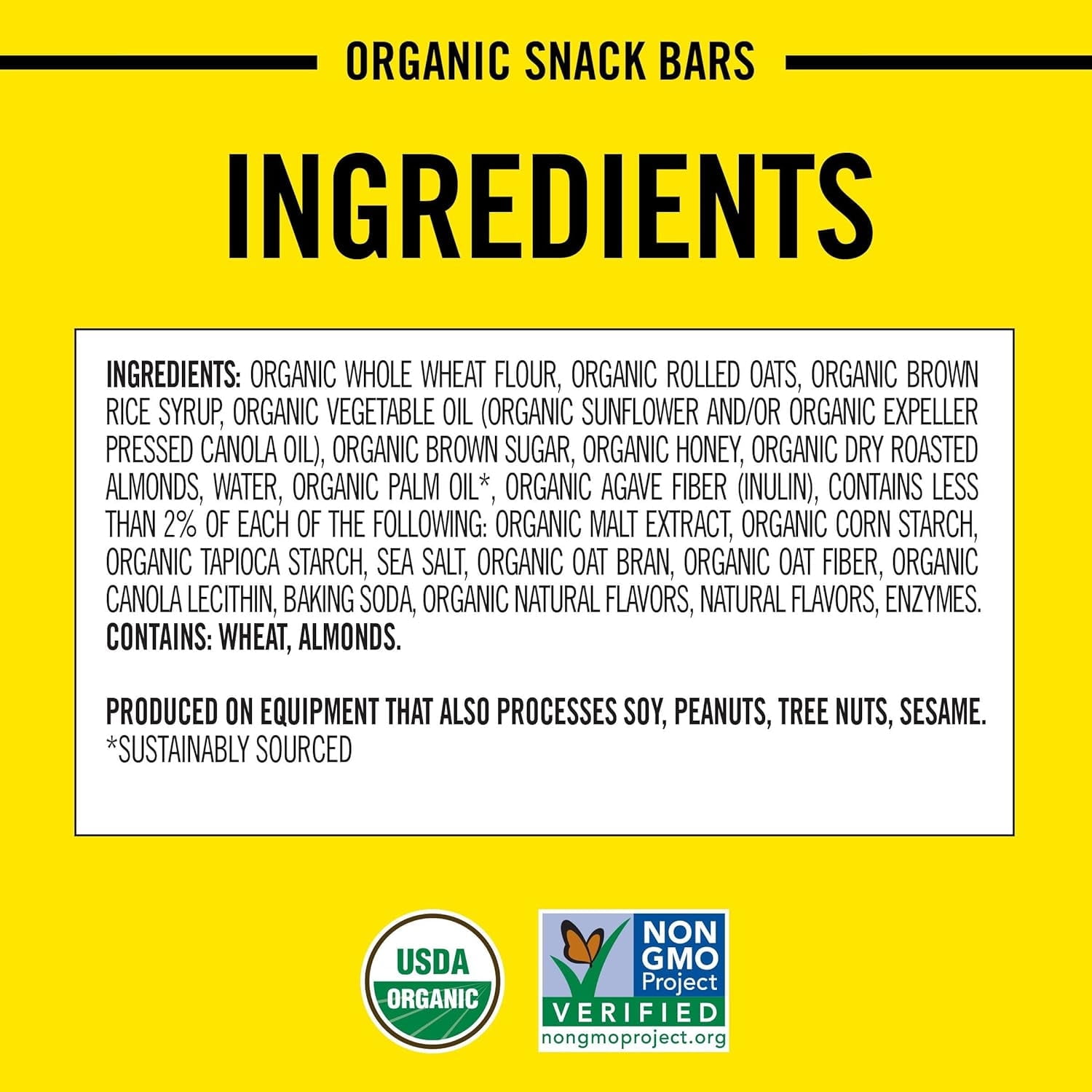 (2 pack) Dave's Killer Bread Oat-Rageous Honey Almond Organic Snack Bars, 4 Individually Wrapped Snack Bars