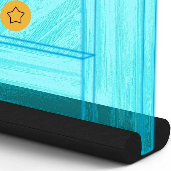 Large Door Draft Stopper for Bottom of Doors 36 Inch Under Door Draft Noise Blocker Black Gap Stoppers Door Draft Guard for Bottom of Doors Adjustable Twin Door Sweep Draft Seal Window Sealer Gray