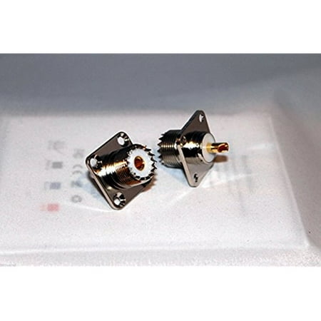 2x UHF Female Jack SO239 Panel Chassis Mount Connectors; US Stock; Fast (Best Street Stock Chassis)