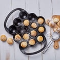 thumbnail image 4 of Victoria Dutch Mini Pancake Balls Maker. Cast Iron Griddle Perfect for making Aebleskiver, Poffertjes Pancake Balls, and Thai Kanom Krok or other desserts., 4 of 4