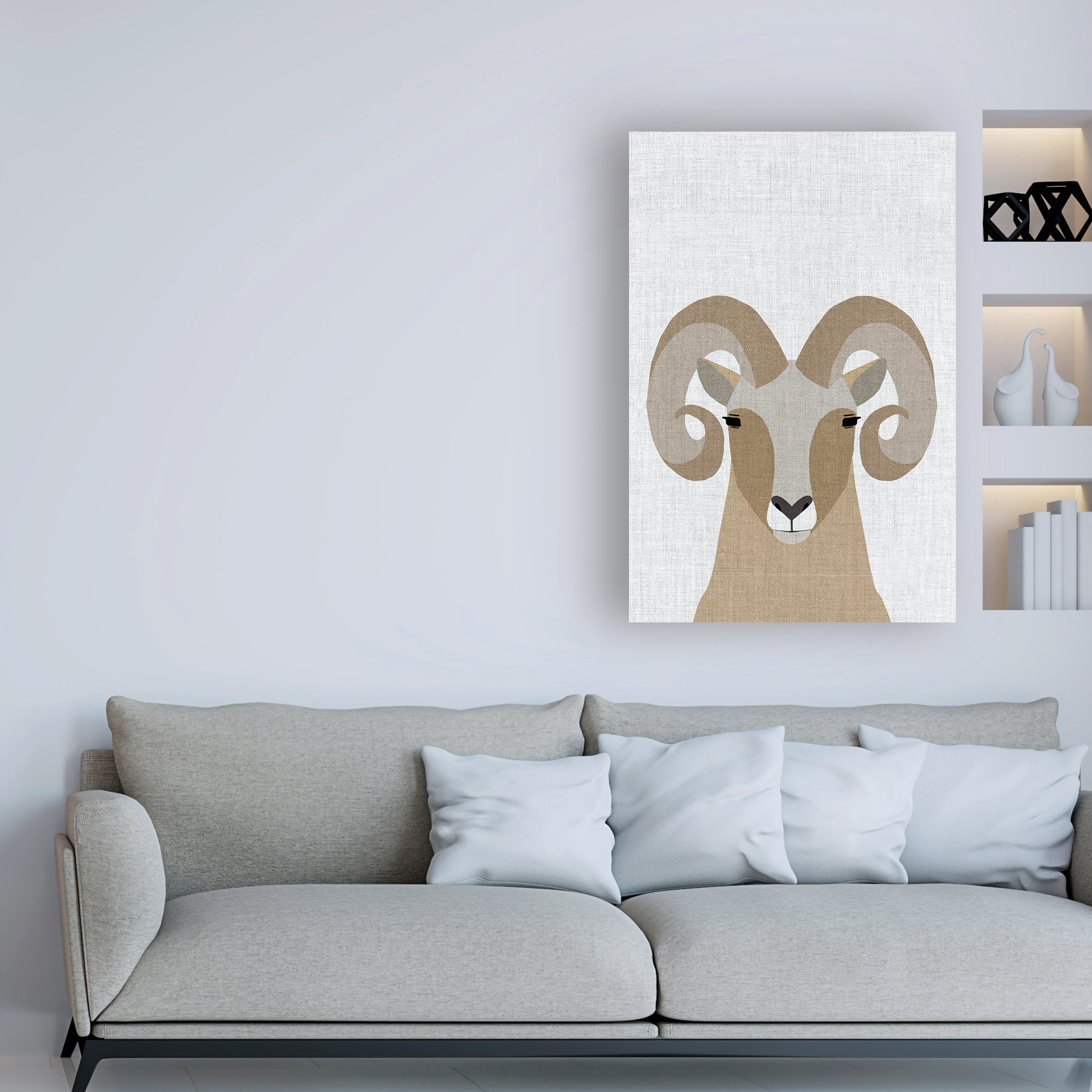 Trademark Fine Art 'Bighorn Sheep' Canvas Art by Annie Bailey Art