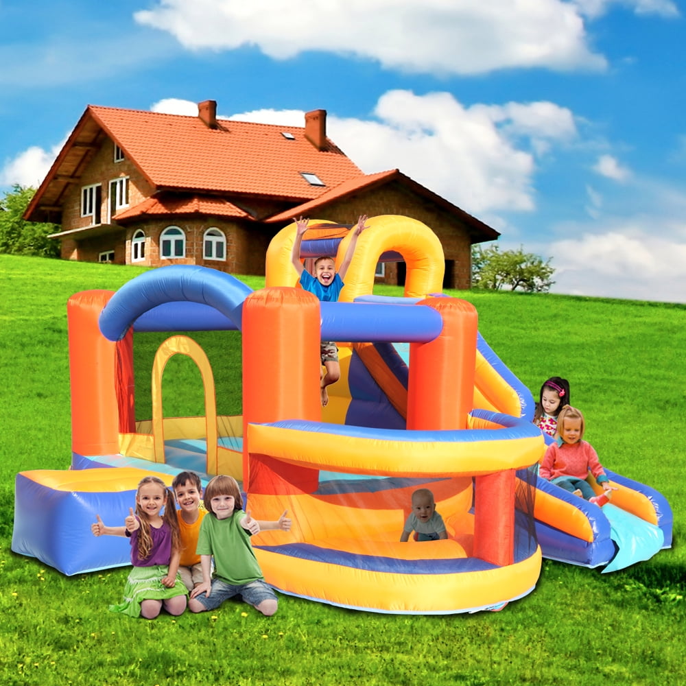 Veryke Inflatable Bounce Castle House with Jump Slide and 3 Balls