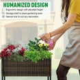 thumbnail image 5 of GVN Planter Garden Boxes Outdoor,Raised Garden Bed with Rattan Wicker Look for Herbs, Vegetables, Flowers, Brown, 5 of 13