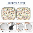 thumbnail image 5 of Picia Butterfly Flowers 2 Piece Car Windshield Sun Shade Foldable | Foldable Sun Shield for Front Window Blocks UV Rays and Keeps Your Vehicle Cool-Small, 5 of 7