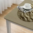 thumbnail image 4 of BANET Elastic Edged Flannel Backed Vinyl Fitted Table Cover - (Beige) Pattern - White, 4 of 7
