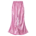thumbnail image 3 of iiniim Kids Shiny Metallic Flare Pants Girls Elastic Waistband Wide Leg Bell Bottom for Performance Party, 3 of 7