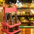thumbnail image 2 of 2DXuixsh Beer Bottle Storage Wine Rack Plastic Four Hole Folding Wine Rack Portable Portable Beer Basket Four-Bottle Beverage Cocktail Display Rack Kitchen Organizers and Storage Rd1, 2 of 9