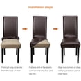 thumbnail image 4 of 4 6 Pack Dining Chair Covers,Stretch Removable Washable Dining Chair Protector Cover, Waterproof Pu Leather, 4 Pack, 4 of 7
