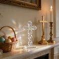 thumbnail image 6 of DAMAI Crystal Standing Cross Decor, Religious Gifts for Women Men, Handmade Glass Holy Cross Collectible Figurines for Home Decoration, Easter Christmas Decoration for Pary, 6 of 6