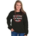thumbnail image 4 of Anti Animal Abuse Cruelty Free Veg Unisex Plus Fleece Graphic Sweatshirt Brisco Brands 2X, 4 of 5