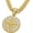 Golden, variant on Round star Hip-hop Cuban Chain, Rhinestone Pendant Necklace Jewelry For Men，Men's Fashion Jewelry