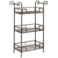 thumbnail image 3 of SAFAVIEH Noreen Outdoor Patio 3 Tier Shelf, Rustic Brown, 3 of 5