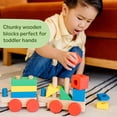 thumbnail image 6 of Melissa & Doug Classic Wooden Stacking Train, Toddler, Ages 2-4, 6 of 8