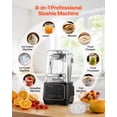 thumbnail image 3 of VEVOR Blender, 68 oz Professional Countertop Blenders with Shield, 2200W 26000RPM Kitchen Food Processor Combo, Self-Cleaning, Speed Adjustable, 6 Preset Menu, Black, 3 of 9