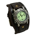 thumbnail image 1 of Montre Mode Punk en Cuir pour Hommes Boucle Rétro Bracelet Montre Digitale pour Hommes Femmes Bracelets Montre Vintage pour Maman Femmes Chronographe Montre Digitale Analogique, 1 of 4