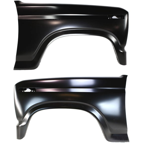 Garage-Pro Fender Set Compatible with 1980-1986 Ford F-150, F-250, F-350, Bronco, With Turn Signal Light Hole Primed Front Driver and Passenger Side