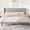 Light Gray, variant on Frostbloom Queen Size Platform Bed Frame, Linen Upholstered Wingback Headboard, Beige