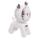 thumbnail image 1 of USB Mini Pet Fan Gifts 5V 500mAh Ventiladores de mesa eléctricos de 3 velocidades Decoración (ciervo blanco) Tmvgtek Libre de BPA, 1 of 7