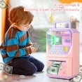 thumbnail image 2 of KIMHY Piggy Bank for Kids with Fingerprint Lock, ATM Money Bank Saving Box for Cash & Coins for Girls Birthday Children's Day Halloween Christmas Toys, 2 of 7