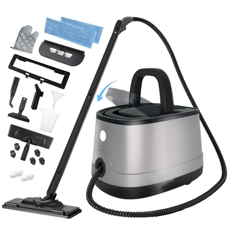 Steam Cleaner for Home, Xyloset Portable Steam Mop – 20 Accessories Included, 5-Min Quick Heating, 1.5L Tank, Multipurpose for Floors, Cars, Tiles, Carpets & Upholstery