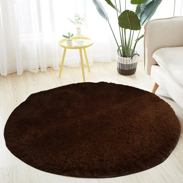YAOMOBB Soft Rug for Living Room Super Soft Luxury Solid Color Round Fluffy Area Rug for Comfortable Plush Bedroom Nursery Carpeting