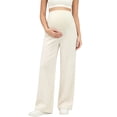 thumbnail image 2 of Lvshlubb Maternity Pants for Work Women Winter Pregnancy Clothes Solid High Waisted Casual Straight Leg Maternity Bottoms, 2 of 5